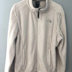 The North Face Women's Osito White Fleece Jacket XL Zipped High Collar Warm